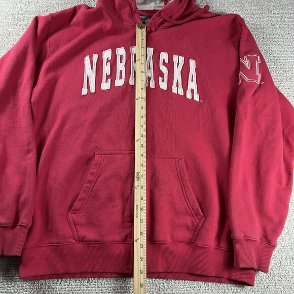 Colosseum University Of Nebraska Hooded Fleece Jacket Red Men's Size XL - Picture 4 of 7